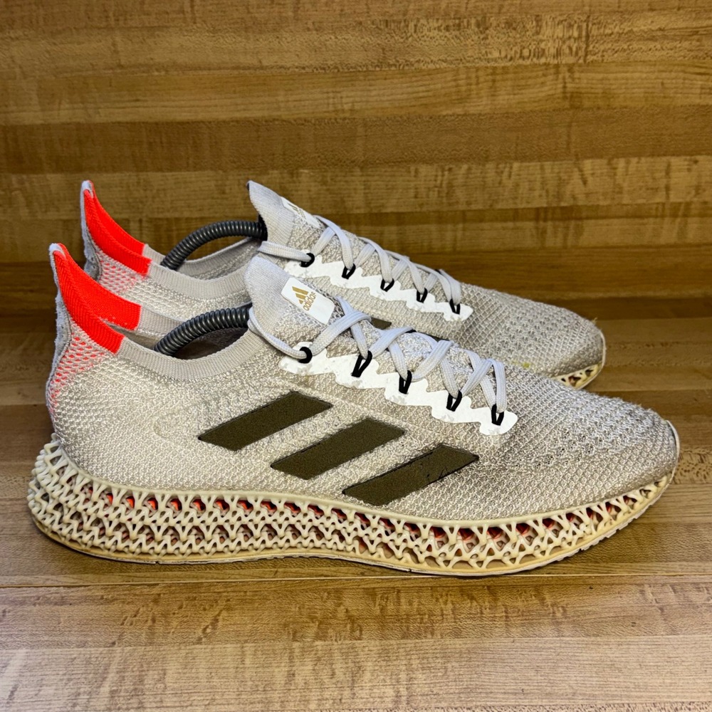 Adidas 4DWD Halo Silver Solar Red Running Shoes FY3967 Mens Size 10
